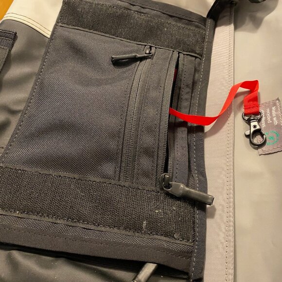 Timbuk2 Classic Messenger Bag -- small, waterproof, black / white, laptop sleeve - Picture 9 of 15